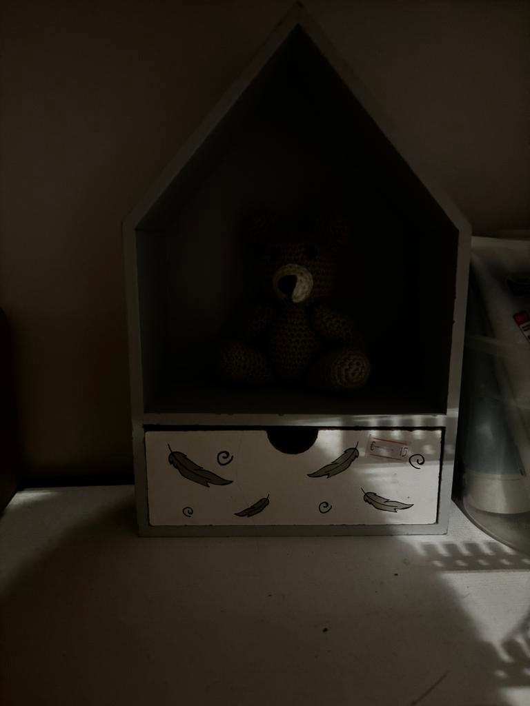 Katoenen beer in huisje (met lade), Kinderen en Baby's, Speelgoed | Buiten | Speelhuisjes, Ophalen, Zo goed als nieuw