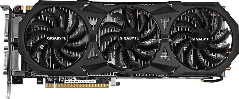 Carte graphique Gigabyte GeForce GTX 980 Windforce 3, 4 Go, PCI-Express 3, HDMI, Comme neuf, GDDR5