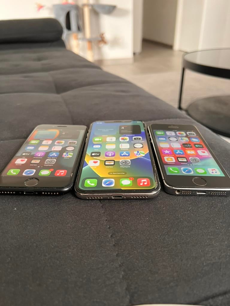 lot de 3 iPhone, Télécoms, Téléphonie mobile | Apple iPhone, Enlèvement ou Envoi, Comme neuf, IPhone X