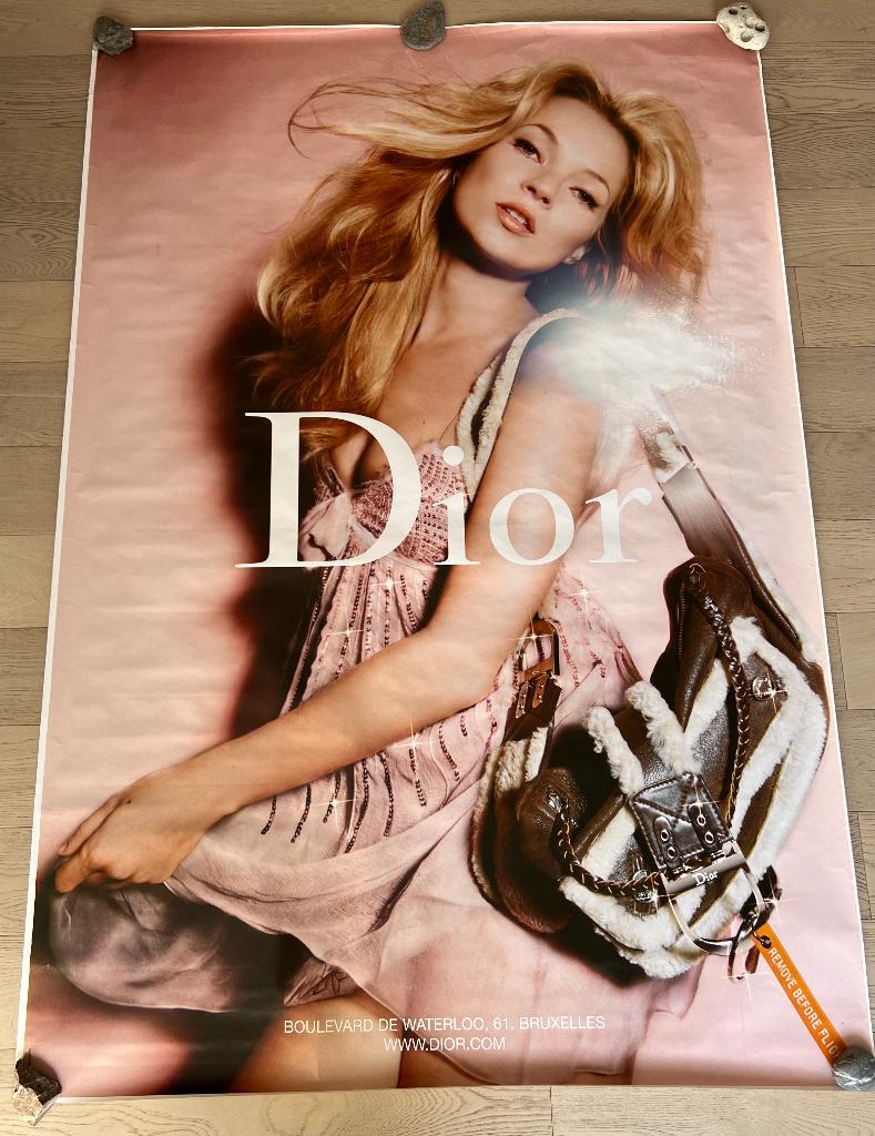 Bushokje van het formaat van een reclameposter van Dior, Verzamelen, Ophalen, Gebruikt, Deurposter of groter, Reclame