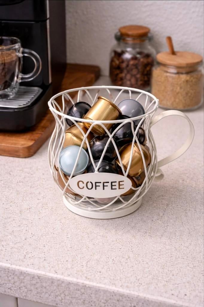 Porte-dosette ou capsule en métal blanc, Maison & Meubles, Enlèvement ou Envoi