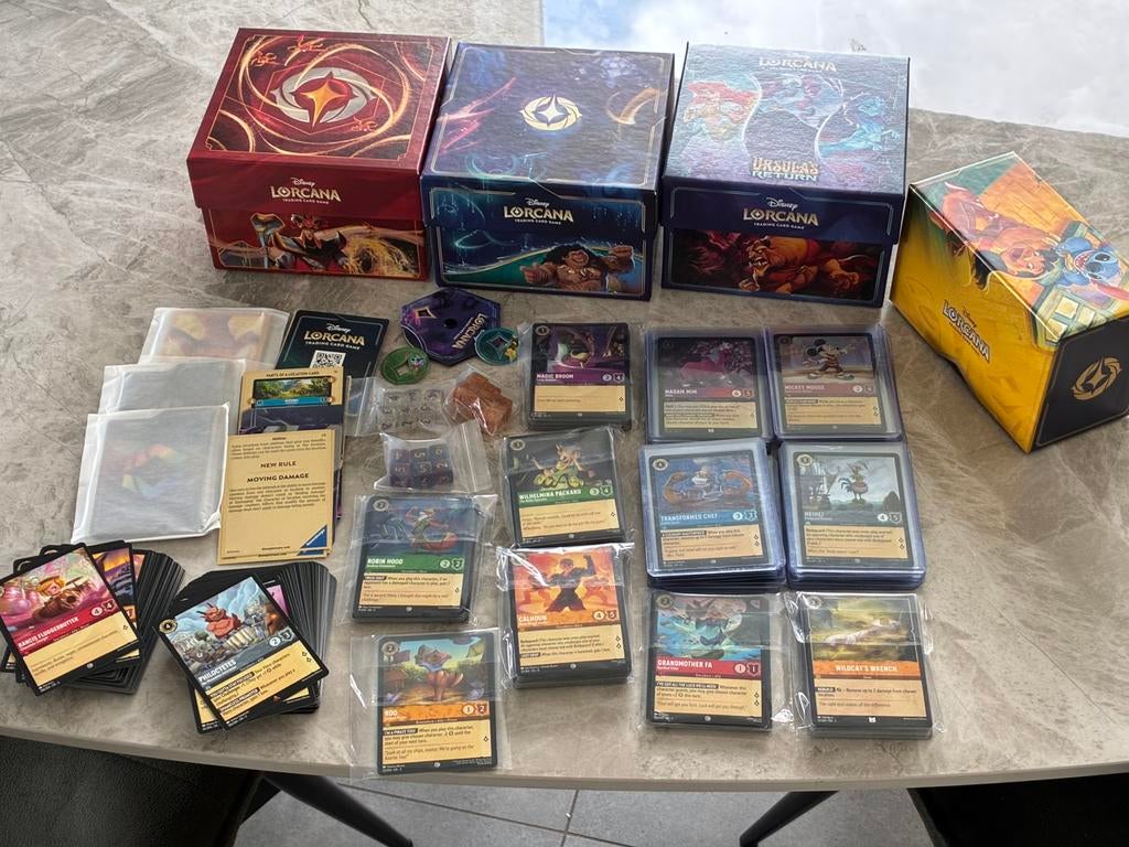 Lorcana disney kaarten +/-250st +44 foil, Ophalen of Verzenden, Nieuw, Foil