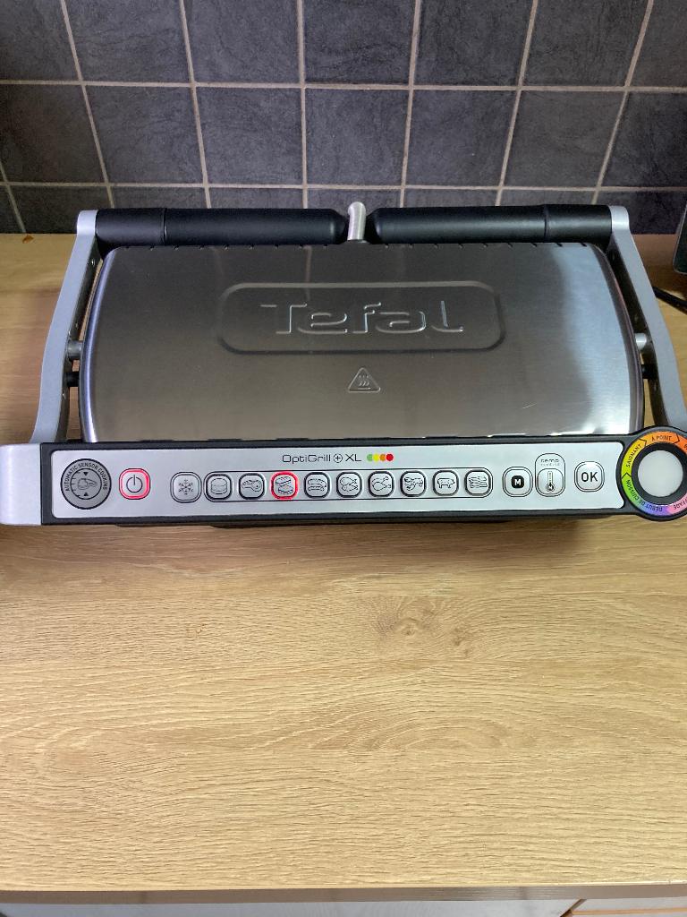 Tefal Optigrill XL & Bakje, Ophalen of Verzenden, Uitneembare platen, Zo goed als nieuw