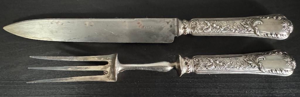 Silver Slicing Service - Eind 19e eeuw, Antiek en Kunst, Antiek | Zilver en Goud, Zilver, Ophalen of Verzenden