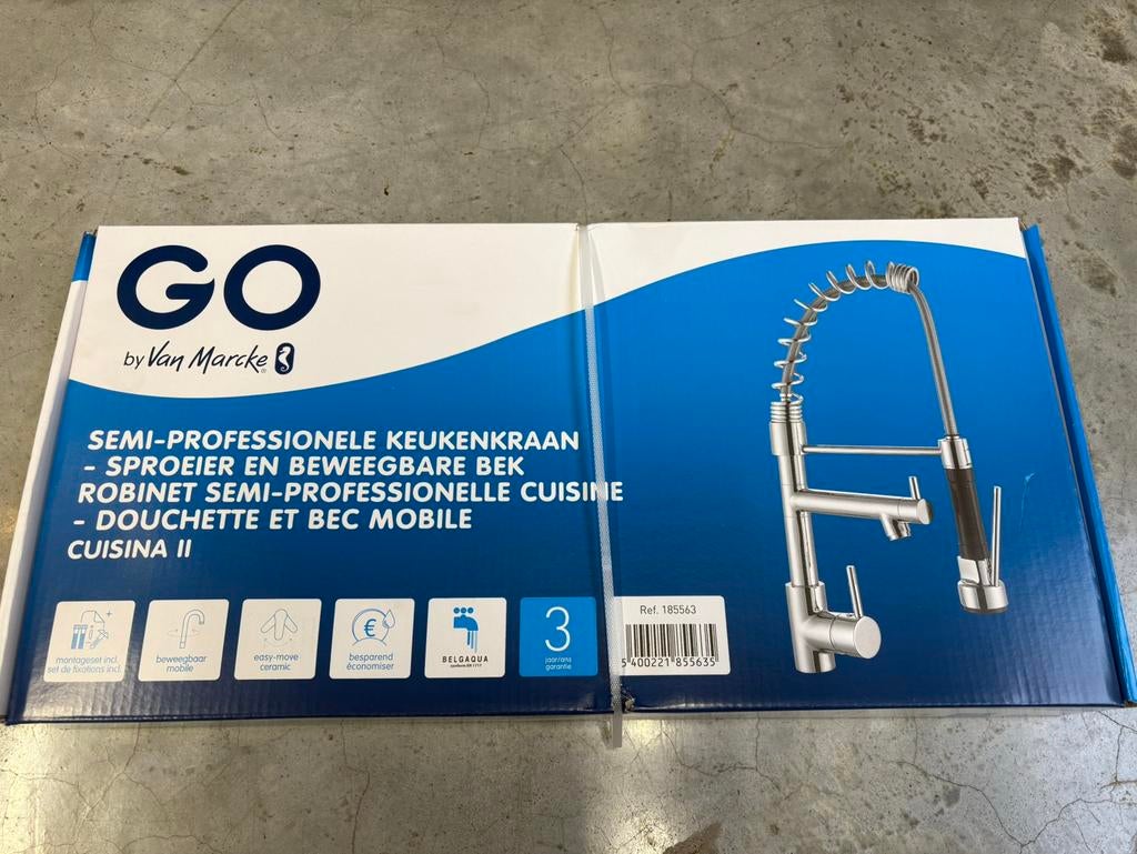 Robinet cuisine douchette et bec mobile Van Marcke, Bricolage & Construction, Sanitaire, Enlèvement, Neuf, Robinet