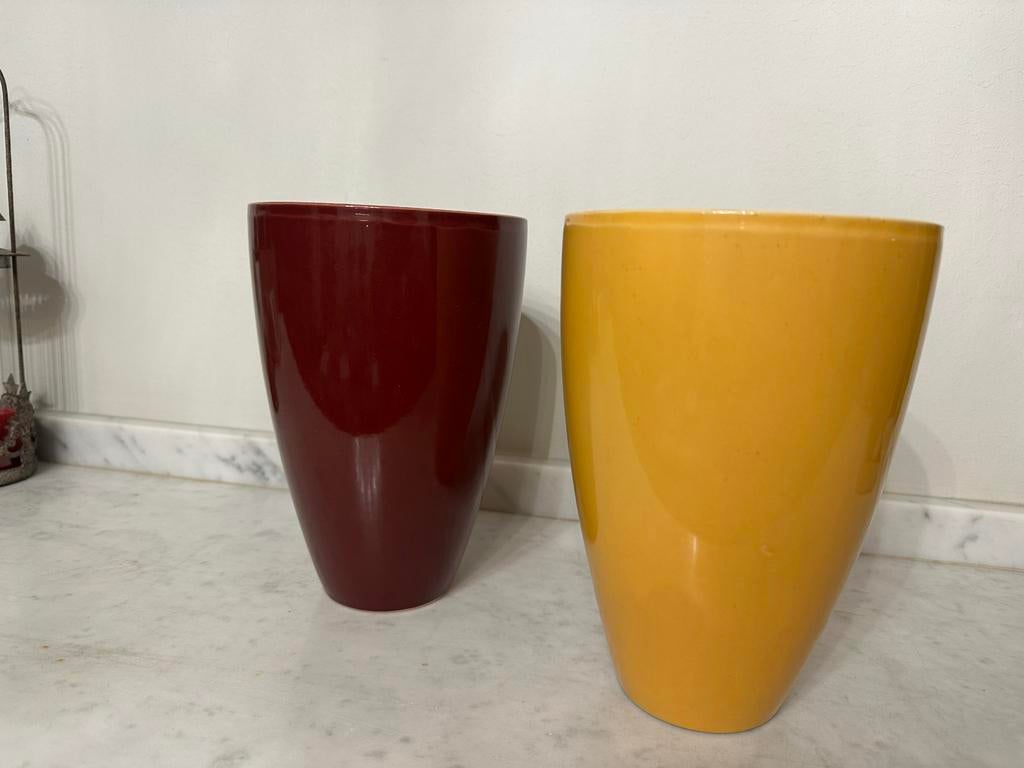 2 keramiek vazen, Rond, Ophalen of Verzenden, Aardewerk, Binnen