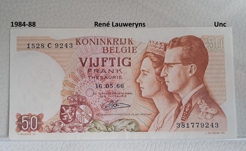 50 francs Couple royal - 1984, Enlèvement ou Envoi, Billets en vrac