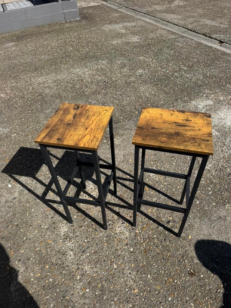 Horeca barkrukken – industriële stijl – 2 stuks, Enlèvement, Utilisé