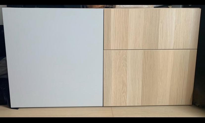 Meuble de rangement ikea gris et bois, Enlèvement, Comme neuf