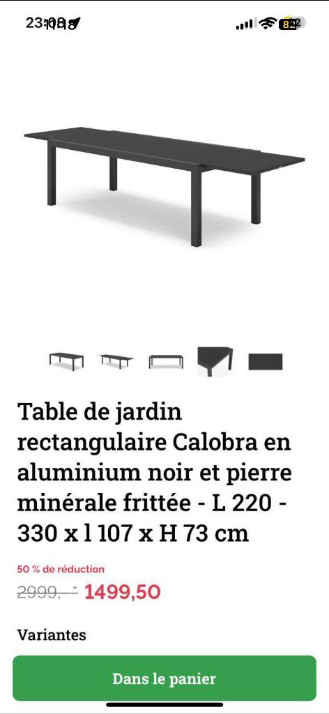 Table de jardin Calobra, Tuin en Terras, Ophalen