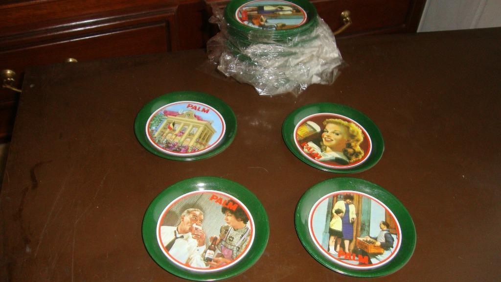 metalen glasonderzetters Palm per set van 4, Verzamelen, Ophalen of Verzenden, Nieuw, Overige typen, Palm