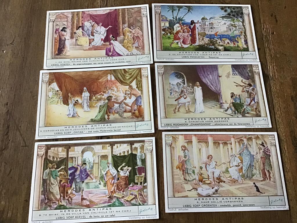 Série d'estampes chromos Liebig d'Herod Antipas, Collections, Enlèvement ou Envoi, Comme neuf