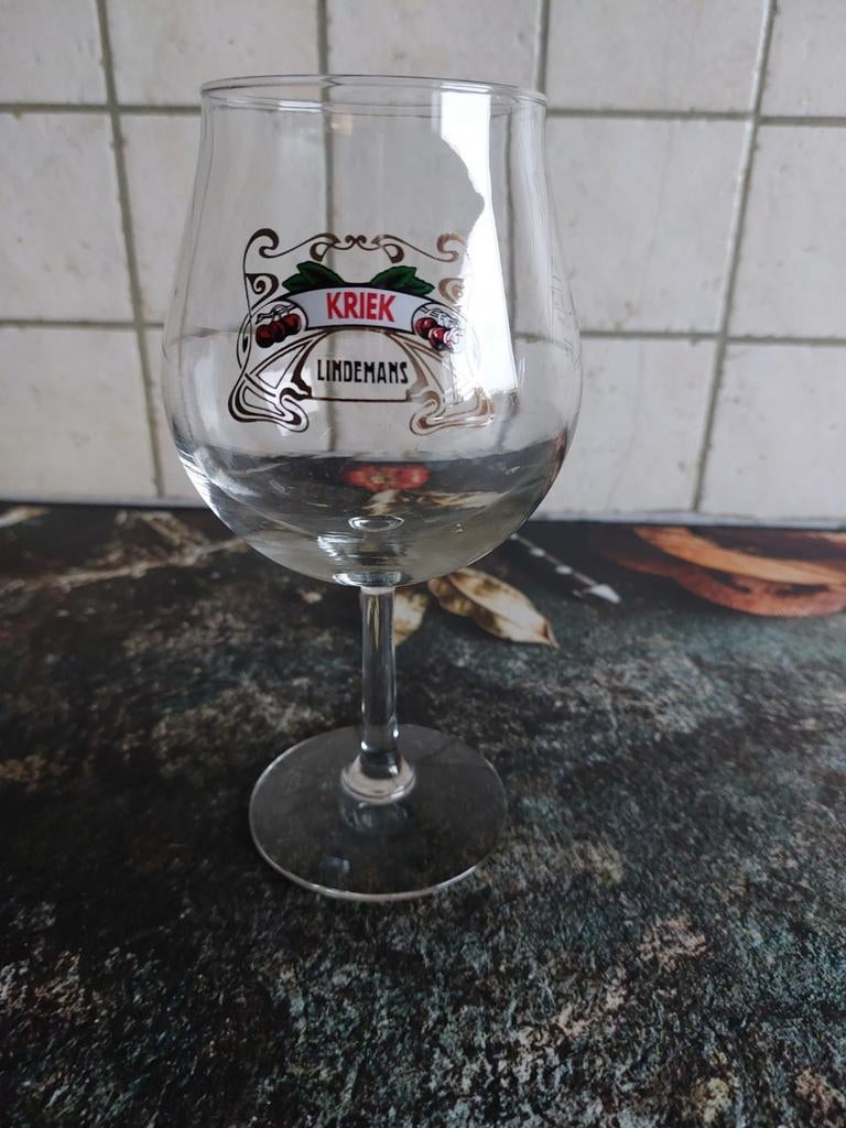 Boules en verre Kriek Lindemans, Enlèvement ou Envoi, Comme neuf, Verre ou Verres, Autres marques