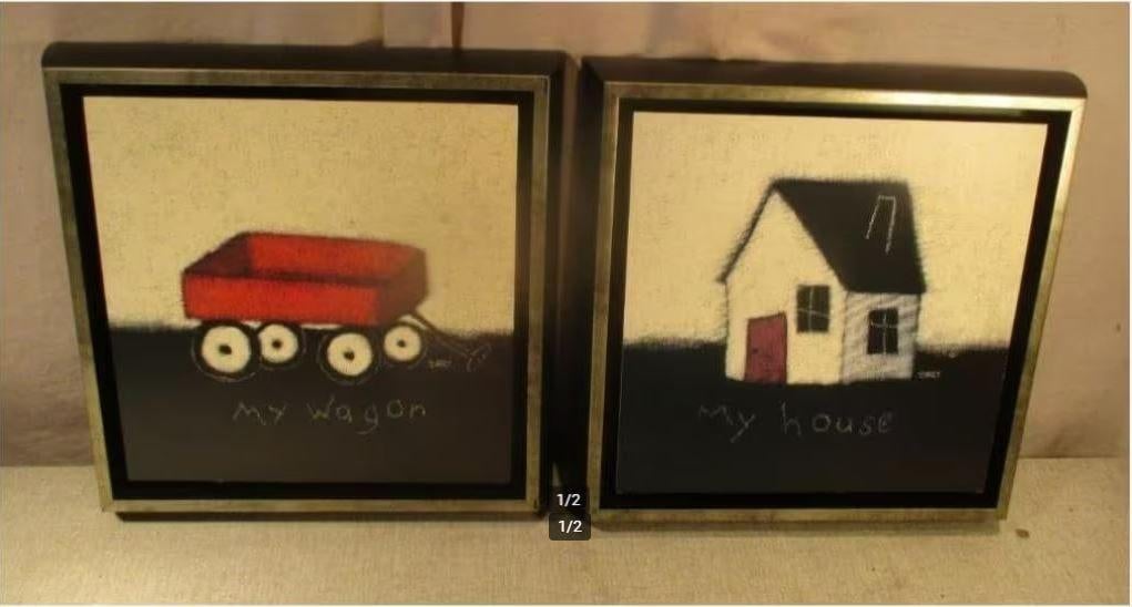 2 Mooi Nieuwe Artprints 'My Wagon My House' - Emily - 30x30, Ophalen of Verzenden, Nieuw, Print, Oorspronkelijke maker
