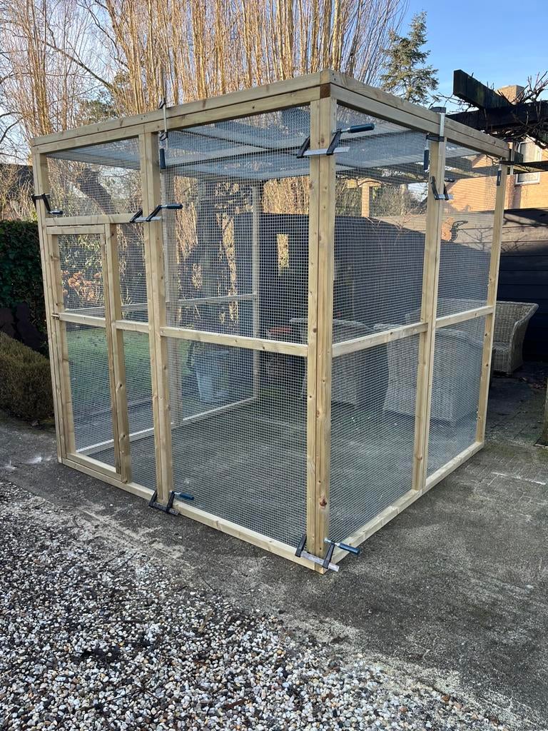 Geimpregneerd houten voliere, ook maatwerk!, Dieren en Toebehoren, Ophalen of Verzenden, Nieuw, Hout, Volière