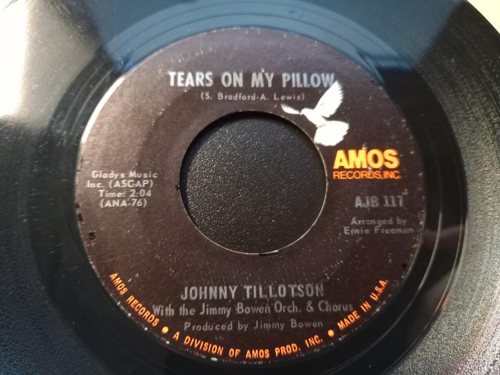 Johnny Tillotson — Tears on my pillow / Remember When '7, Enlèvement ou Envoi, Single, Comme neuf, Pop