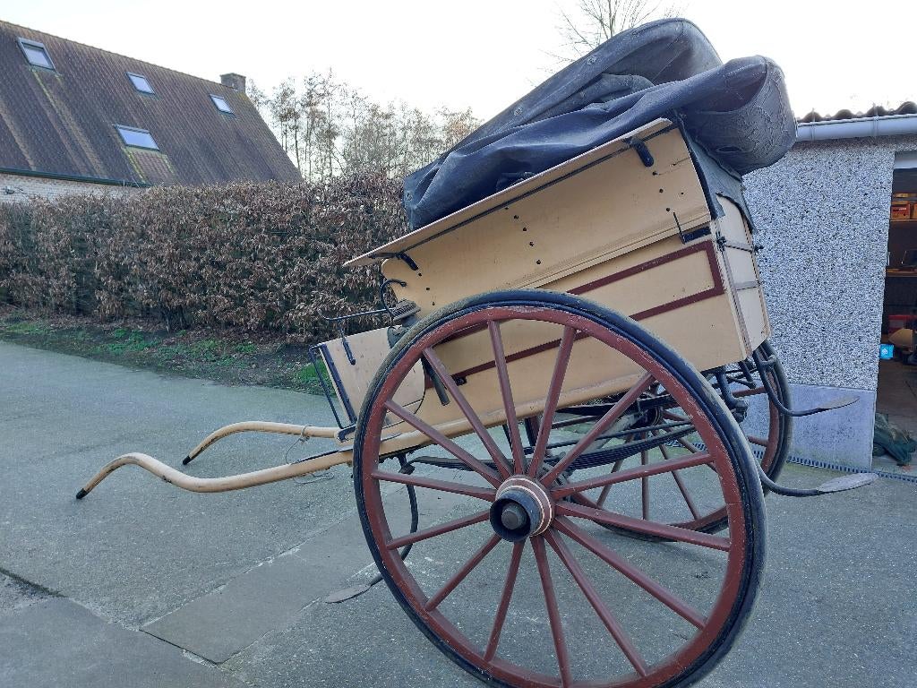 Oude 1 span  paardenkoets, Dieren en Toebehoren, Gebruikt, Overige typen, Paard
