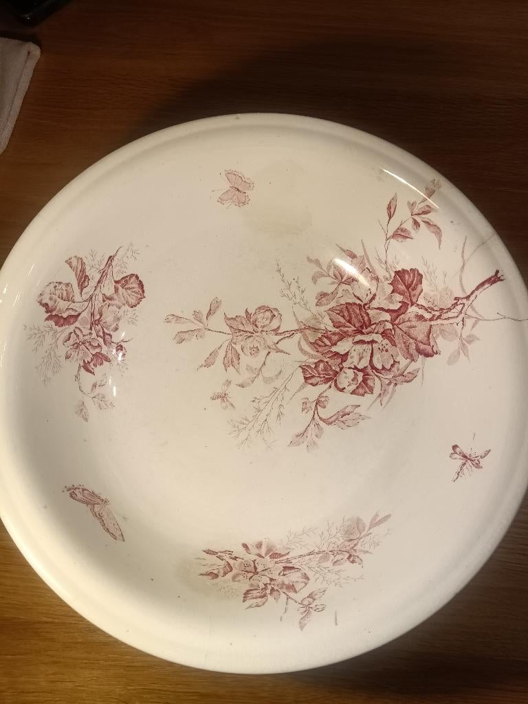 Grand plat ancien WESSEL BONN – faïence allemande, Antiquités & Art, Antiquités | Céramique & Poterie, Enlèvement