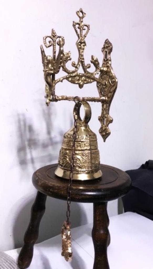 Klok Bel Brons Klooster Antiek✨🎵💎⚡😍🔊🙏🎁👌, Antiek en Kunst, Antiek | Brons en Koper, Brons, Ophalen of Verzenden