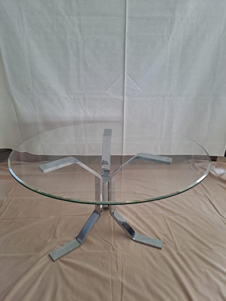 Table basse space age, Enlèvement, Rond, Verre