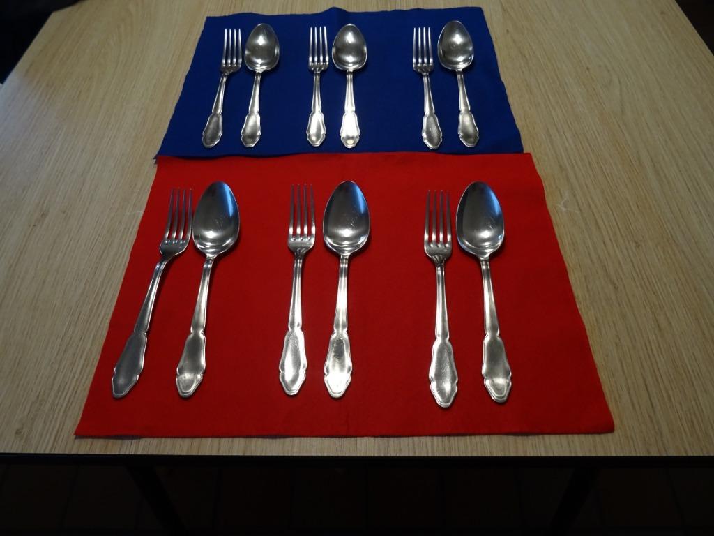 Antieke  6 lepels en  6 vorken BB Royal Bouillet Bourdelle, Enlèvement ou Envoi