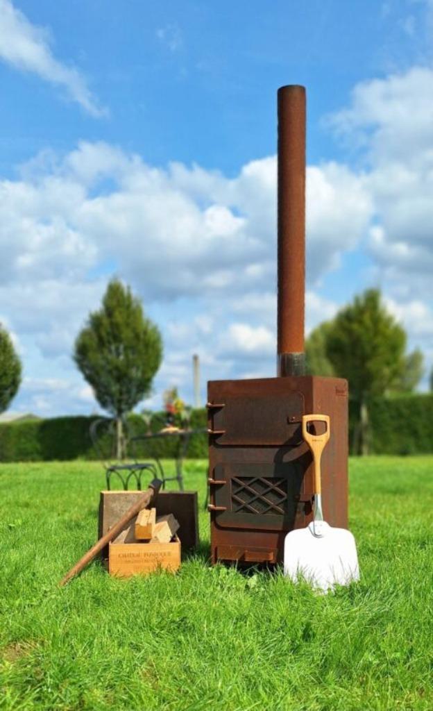 CortenStaal Hout Pizzaoven-MetAflame, Tuin en Terras, Pizzaovens, Nieuw, Ophalen of Verzenden