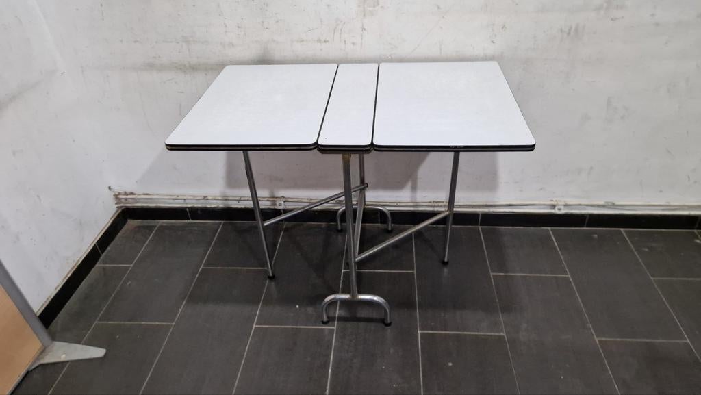 ancienne table en formica vintage année 60 70 pliante 90cmx6, Enlèvement ou Envoi, Comme neuf