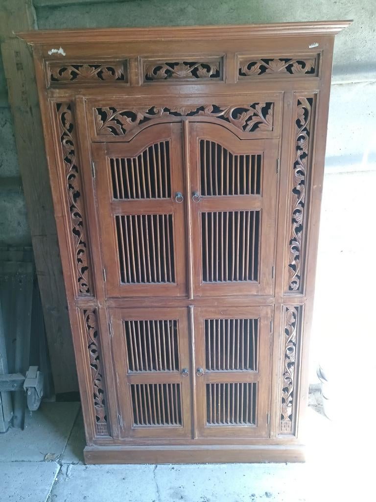 Meidenkast,drank ,borden, glazen teak kast, teak salontafel, Ophalen of Verzenden