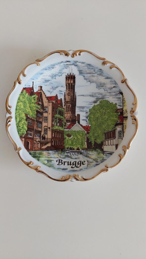 Mooi souvenir bordje - Brugge - 17,5 cm, Ophalen of Verzenden