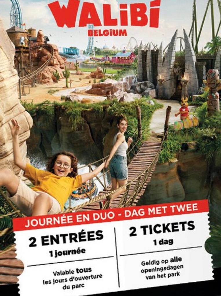 8 Tickets walibi non daté 25€/pers, Tickets en Kaartjes, Recreatie | Pretparken en Attractieparken