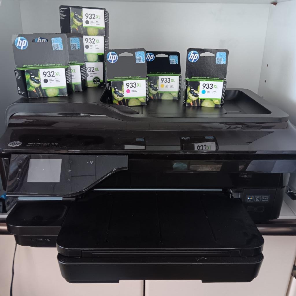 HP Officejet 6712 met storing en veel cartridges, Ophalen, Kleur printen, All-in-one, Ingebouwde Wi-Fi