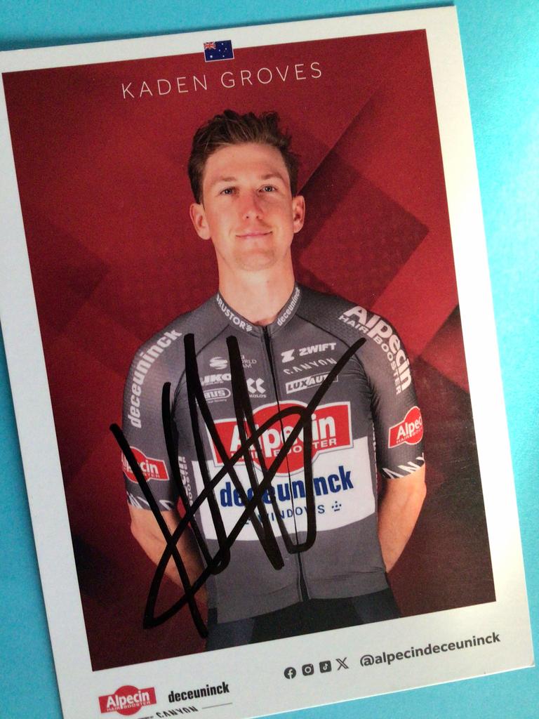 wielerkaart 2025 team alpecin  kaden groves signe, Verzenden, Zo goed als nieuw