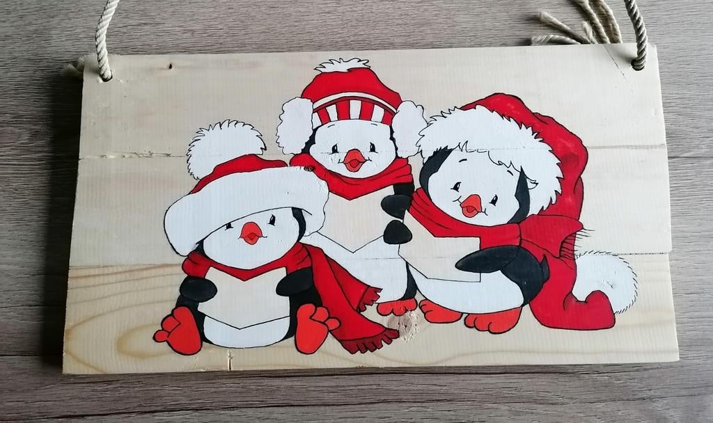 Houten ophangbord thema Kerstmis, Ophalen, Nieuw