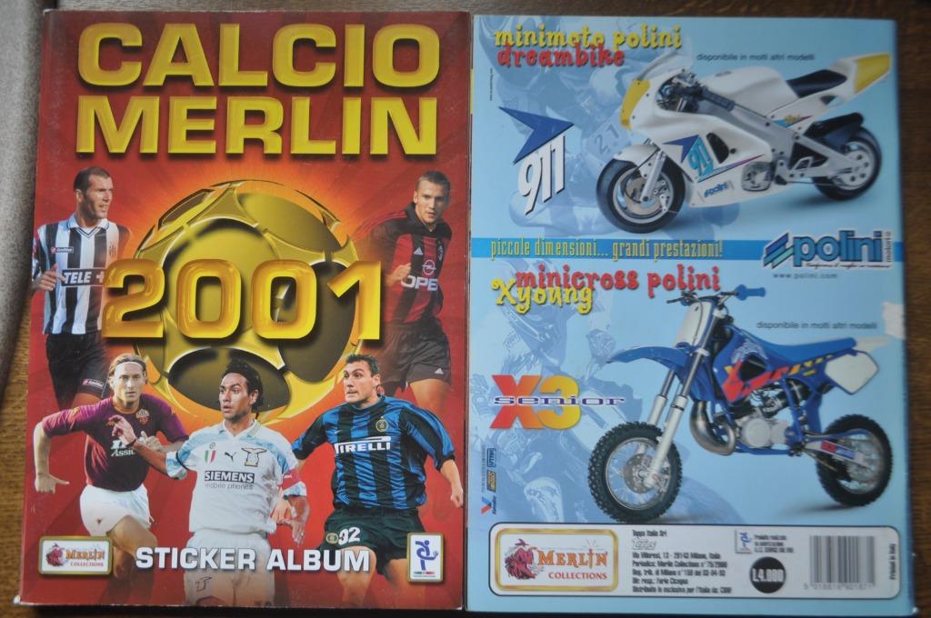 MERLIN LEEG ALBUM CALCIO + POSTER 2001, Ophalen of Verzenden, Zo goed als nieuw