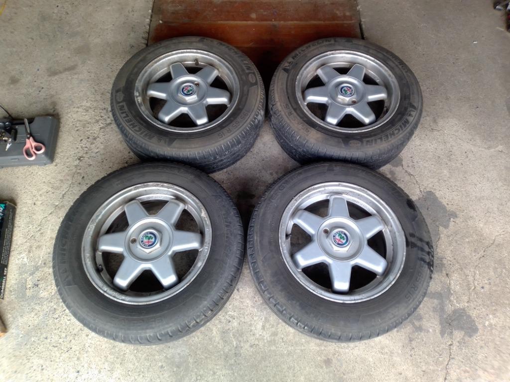Jantes Alfa 75 v6 15 pouces 5x98, Gebruikt, 15 inch, Velg(en), Ophalen of Verzenden