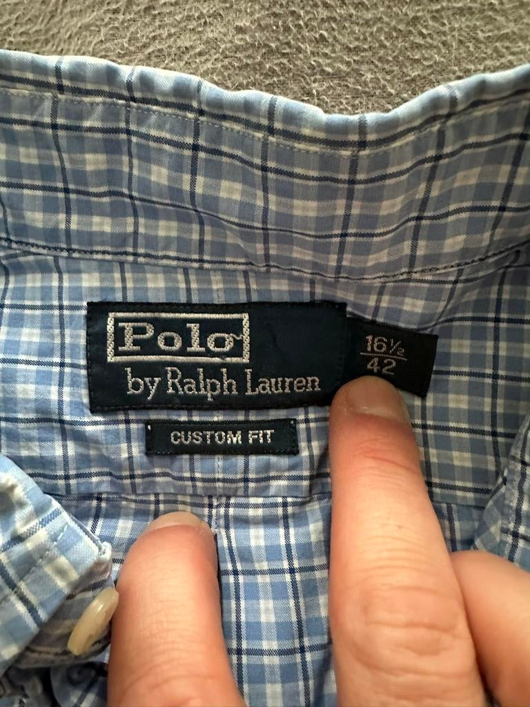 Exclusief geruit zomerhemd Ralph Lauren in nieuwstaat, Kleding | Heren, Overhemden, Blauw, Ralph Lauren, Ophalen of Verzenden