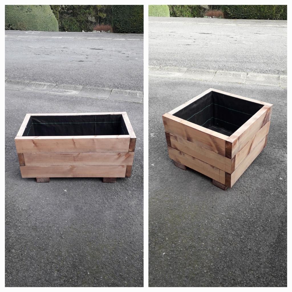 Bac à  fleurs en bois sur mesure, Tuin en Terras, Ophalen, Hout, Balkon