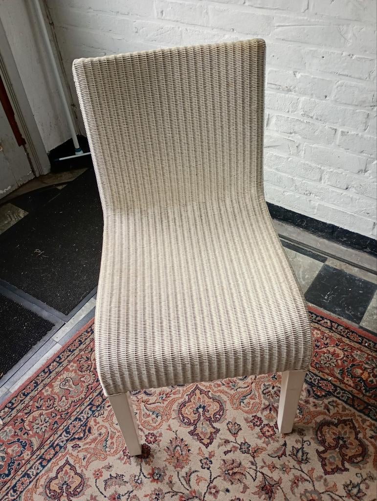 4 geplastificeerde rieten stoelen Williams collection, Huis en Inrichting, Stoelen, Ophalen