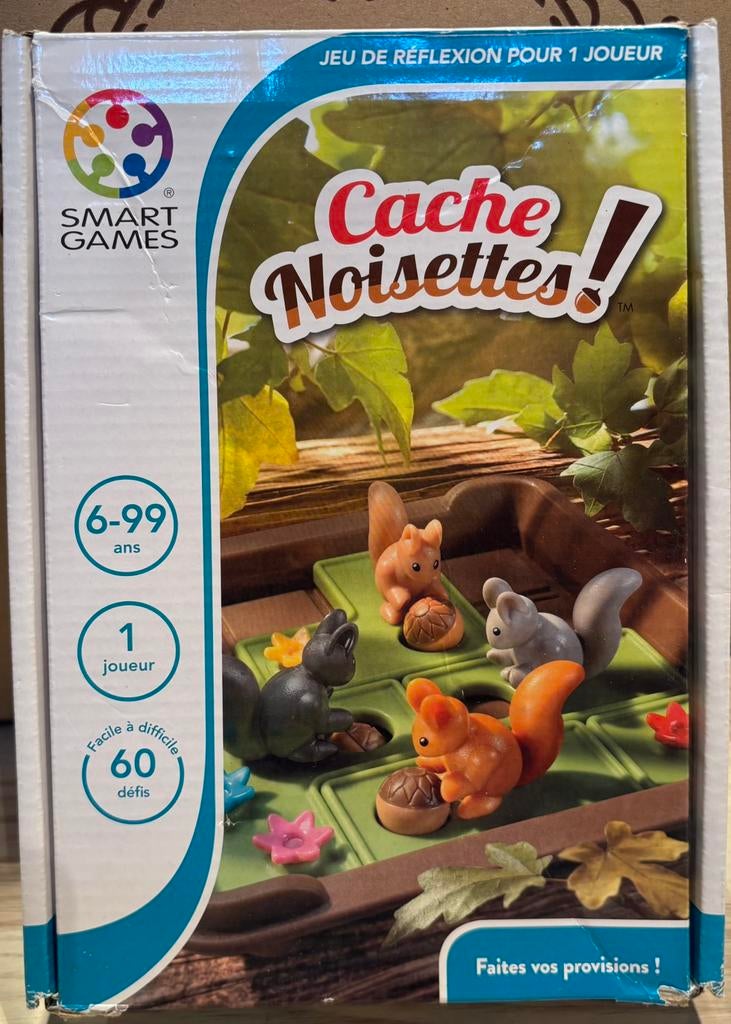 Jeu Cache Noisettes!, 1 ou 2 joueurs, Enlèvement ou Envoi, Utilisé, Smart games