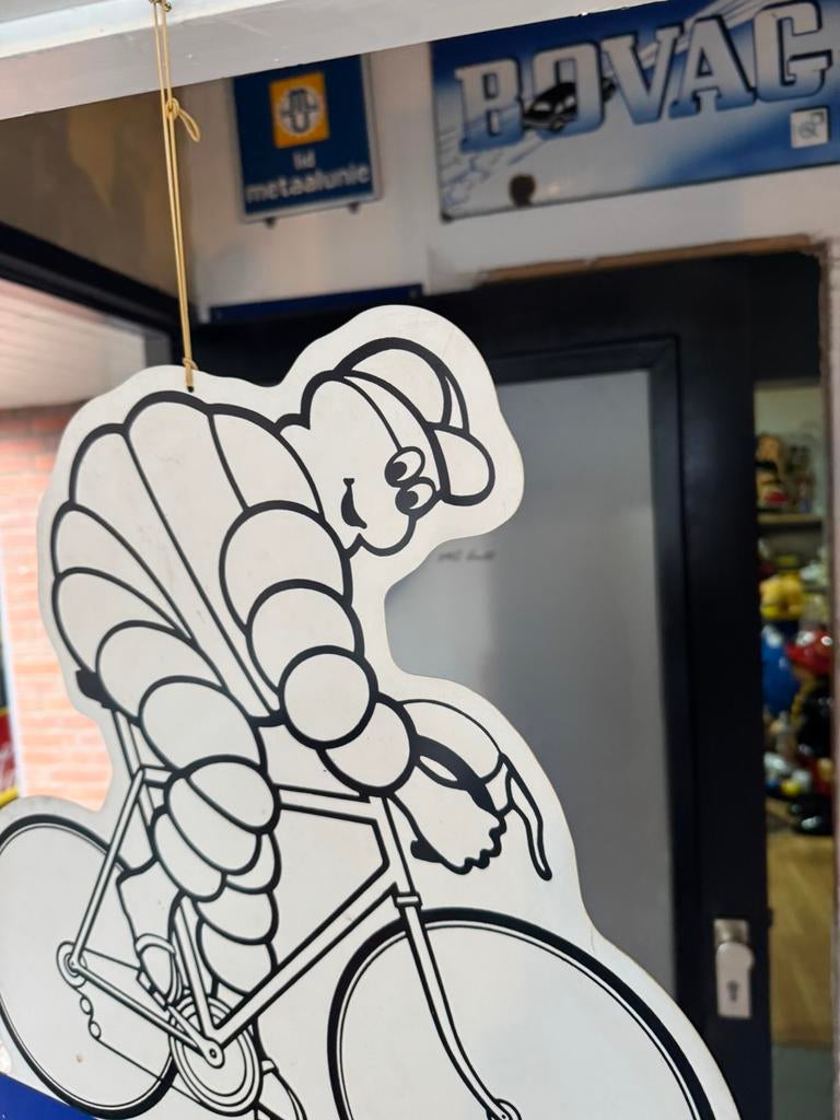 Pneus de vélo MICHELIN - vieux panneau publicitaire, Collections, Enlèvement ou Envoi, Utilisé, Panneau publicitaire