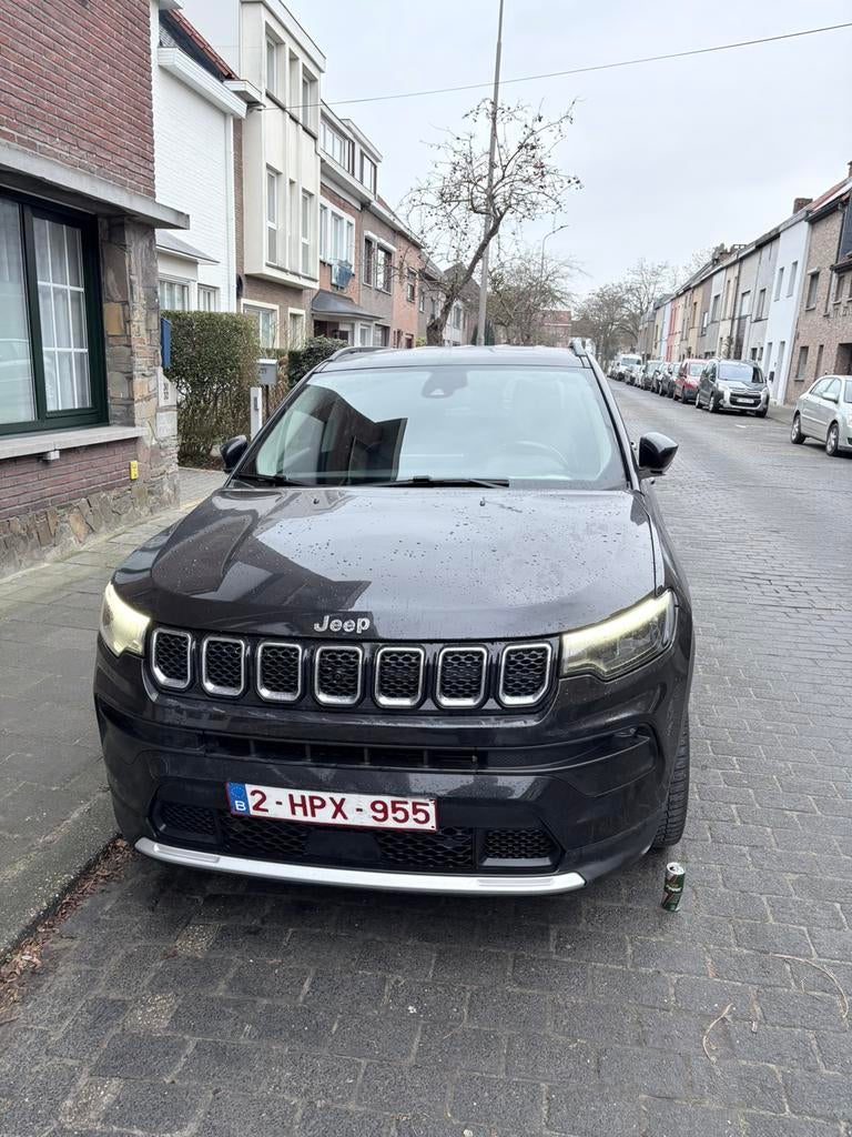 Jeep compass 1.3 turbo, Auto's, Jeep, Automaat, Zwart, Compass, 5 deurs