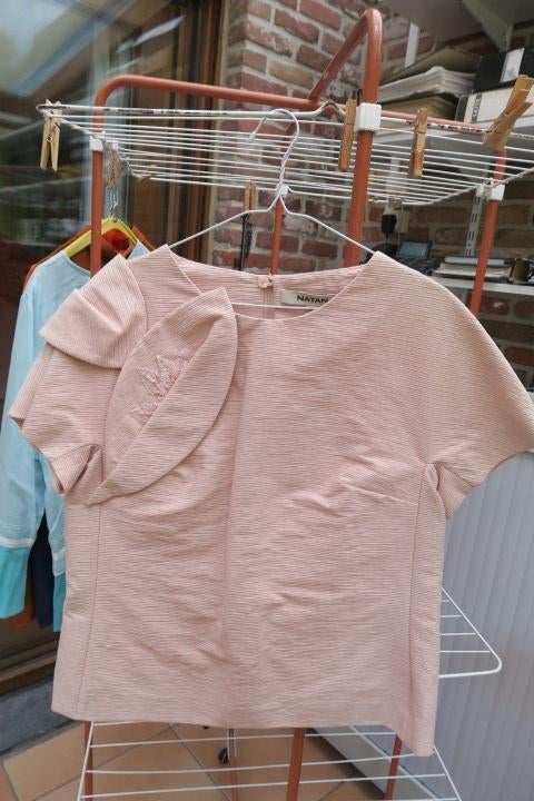 Blouse nieuw roze blad pailletjes Natan mt 42, Enlèvement ou Envoi, Rose, Natan, Taille 42/44 (L)