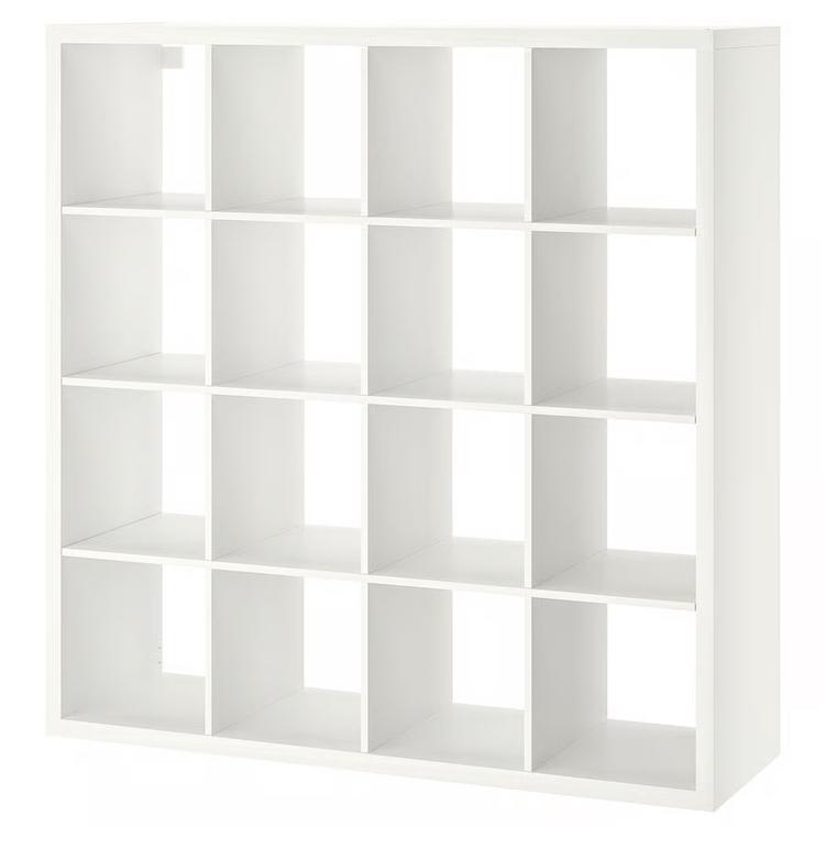 Armoire blanche Ikea Kallax 4x4 - comme neuve - 147x147cm, Maison & Meubles, Accessoires pour la Maison | Paravents d'intérieur