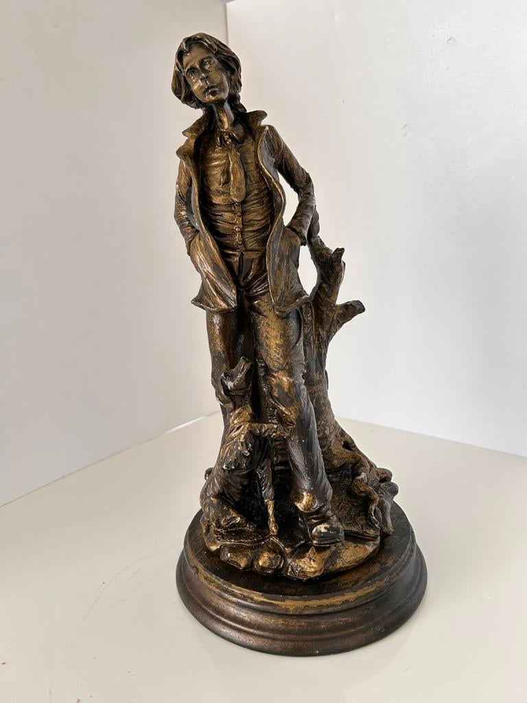 Femme avec statue de chien, Antiquités & Art, Enlèvement