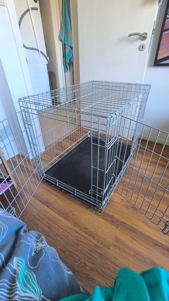 Cage pour chien Savic 92 cm – pliable – double porte, Comme neuf, Enlèvement, Niche à chien, 75 à 110 cm