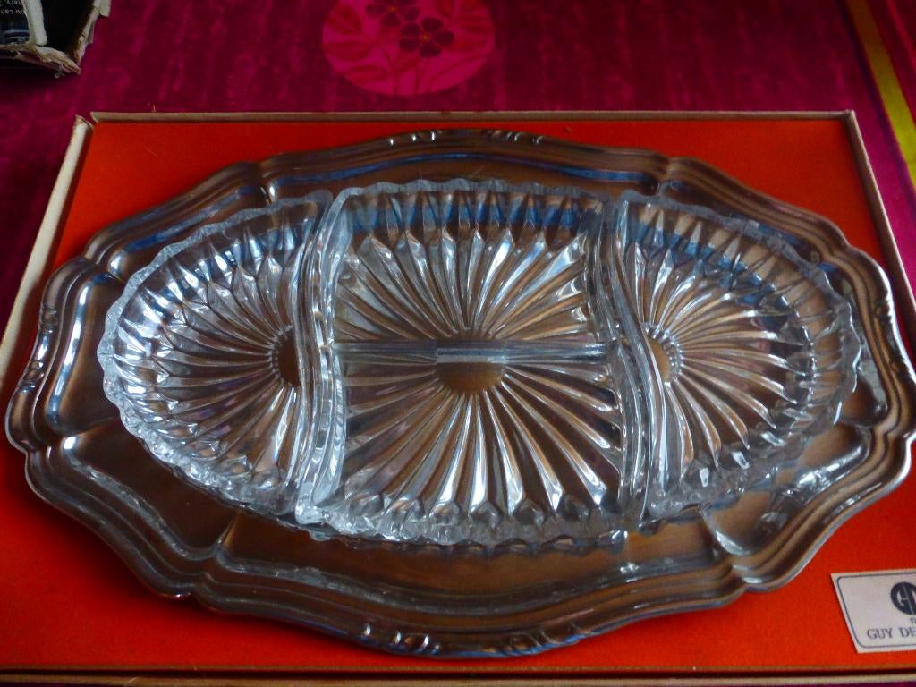 Plat en inox + 4 compartiments "Guy Degrenne", Enlèvement ou Envoi, Neuf, Récipient(s)