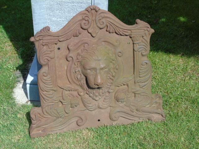 face de fontaine tête de lion anges en fonte ., Enlèvement, Comme neuf, Fonte, Fontaine