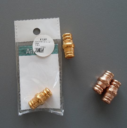 Set van 4 magnetische sluitingen rond leer 5mm goud en rosé, Ophalen of Verzenden, Nieuw, Overige typen