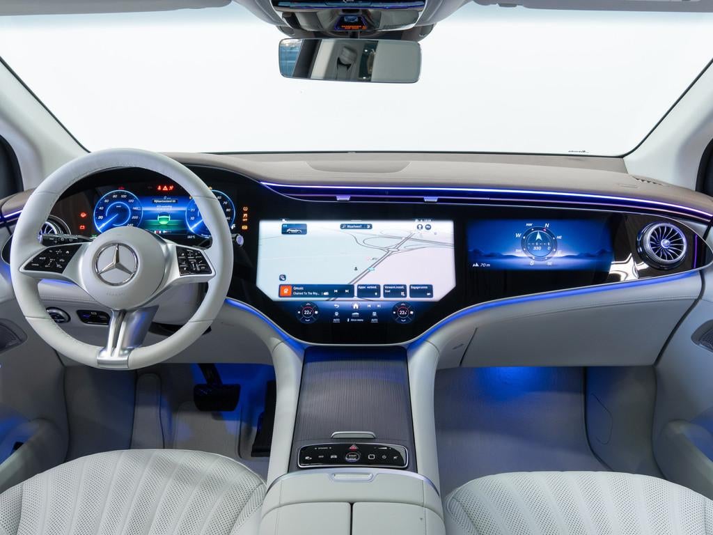 Mercedes-Benz EQE SUV 350+ HYPERSCREEN Grijs-Leder PANO Acht, Autos, Cuir, 215 kW, Achat, Carnet d'entretien