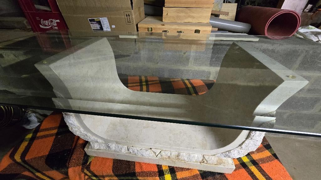 Table basse en pierre, Maison & Meubles, 100 à 150 cm, Moins de 50 cm, Enlèvement, Utilisé